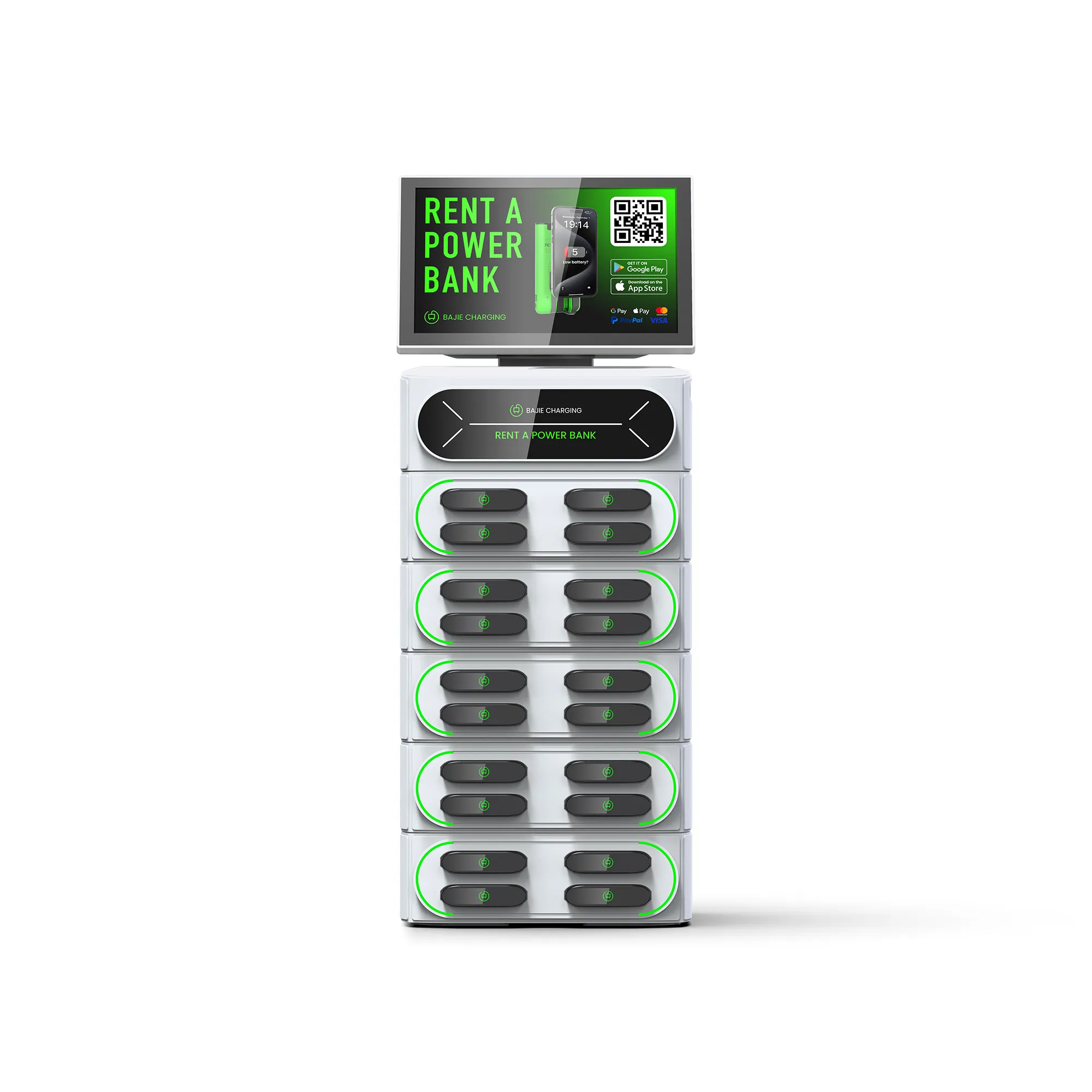 20 - Slot Power Bank Station With Card