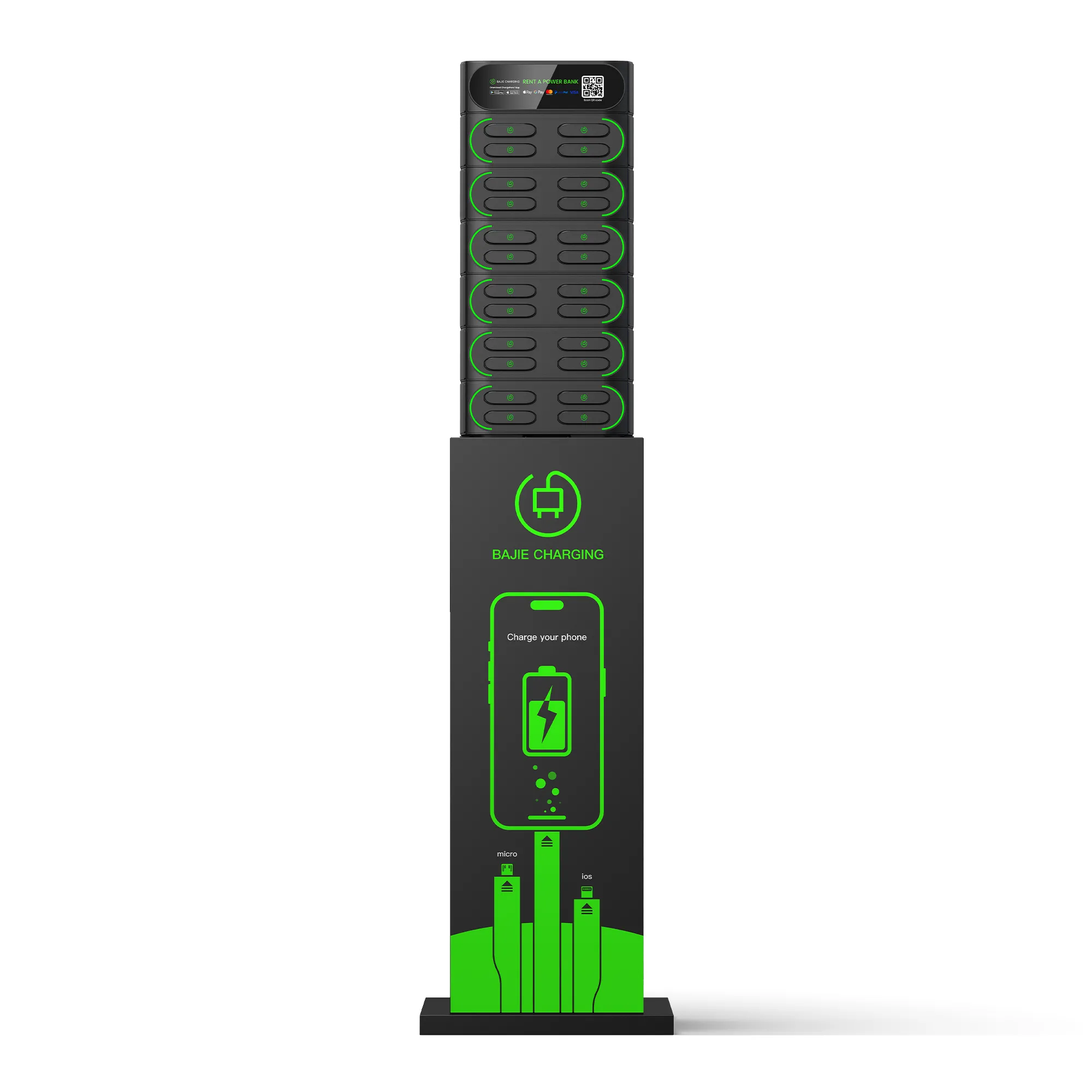 24-Slot Sharing Power Bank Rental Station