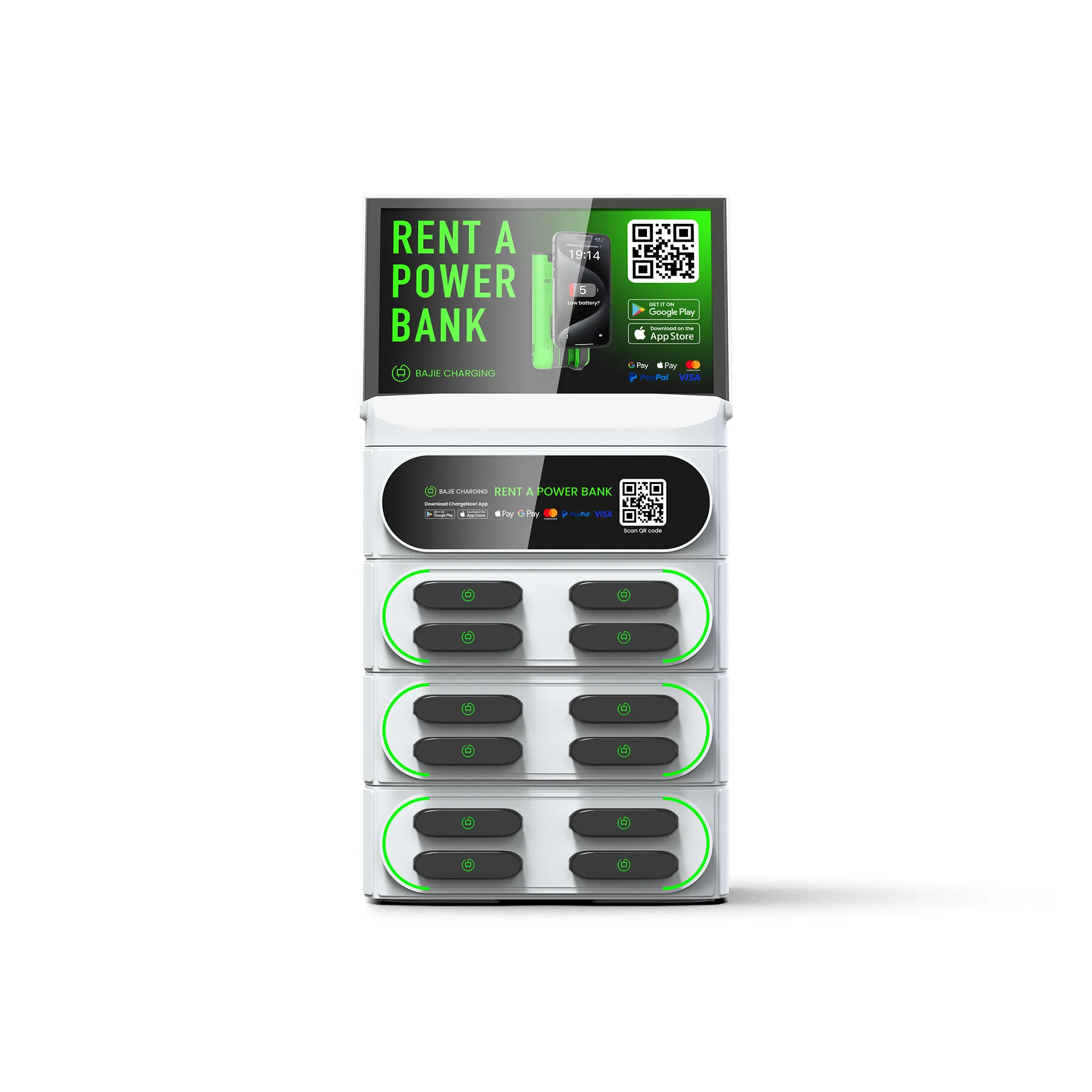​​12-Slot Stackable Mobile Charging Station