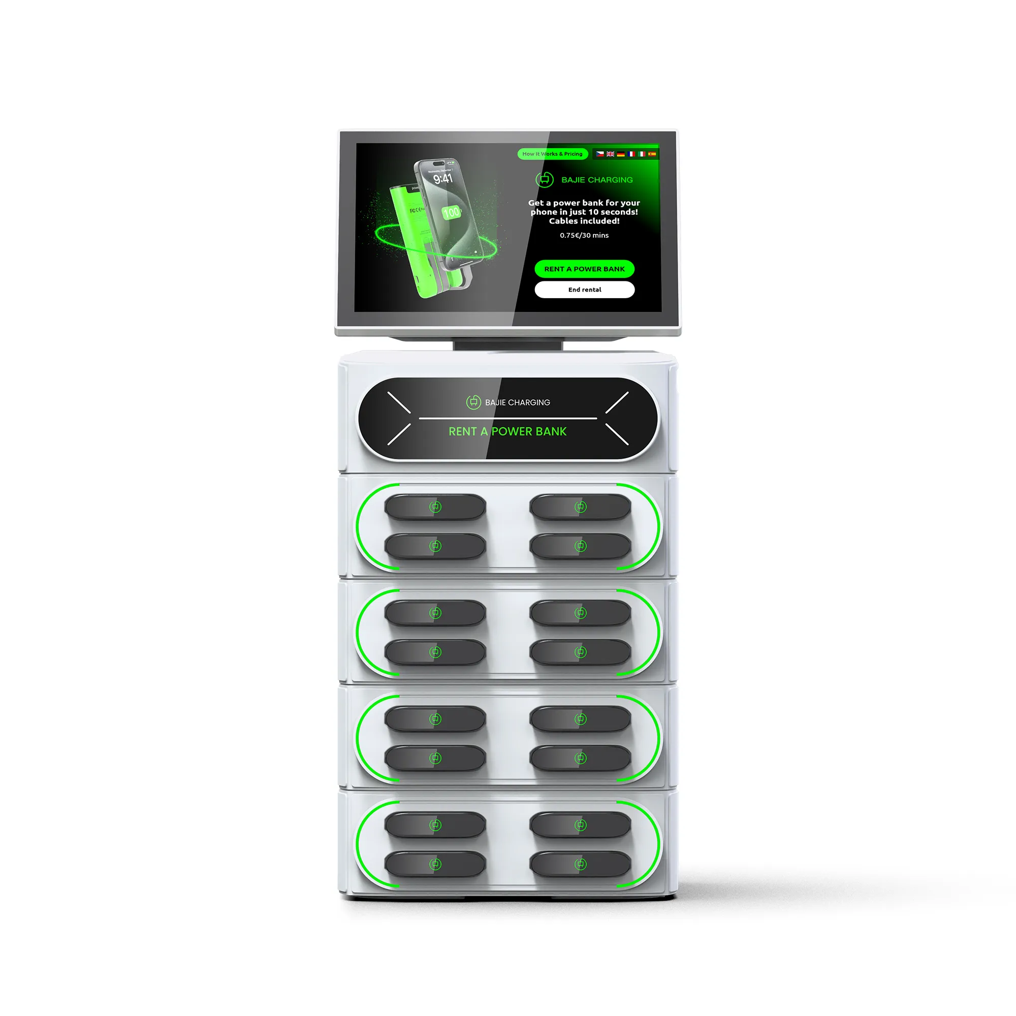 16 - Slot Power Bank Rental + Touch & POS