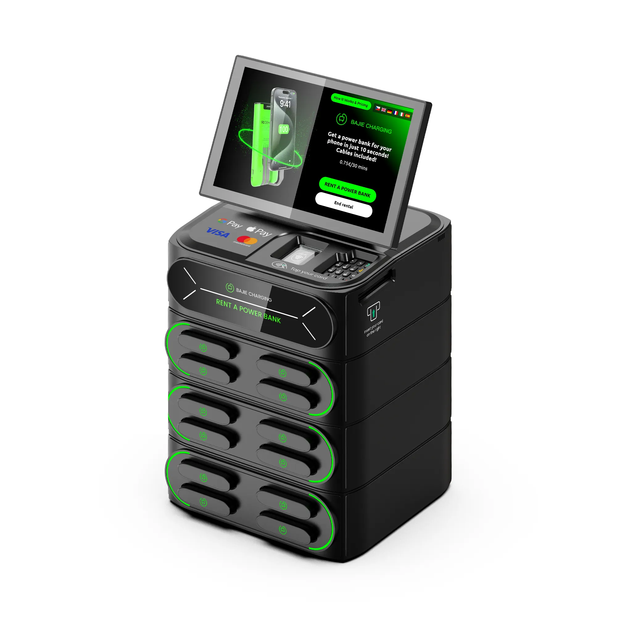 12-Slot charging Station + Touch & POS