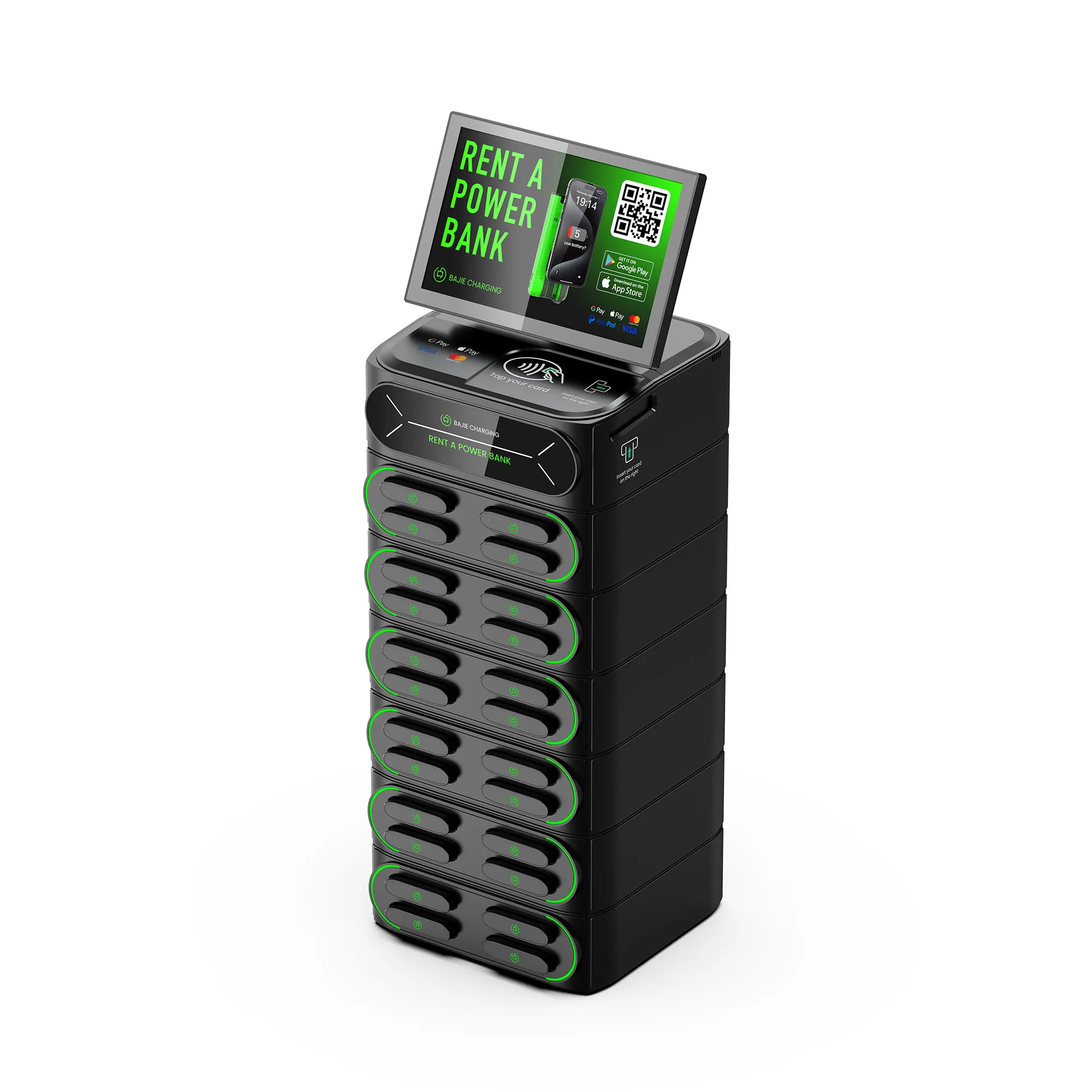 24-Slot Card Power Bank Station + POS