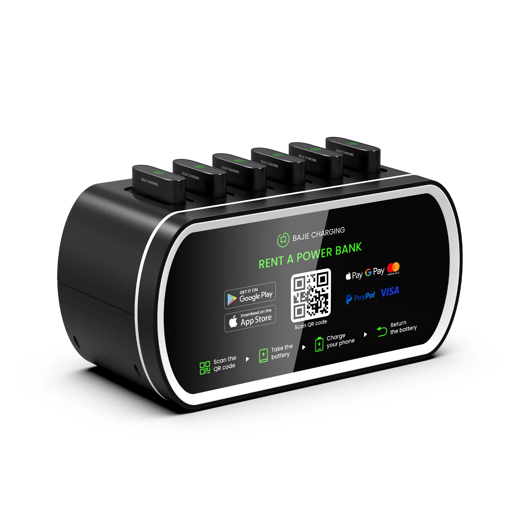 6-Slot Shared Power Bank Station