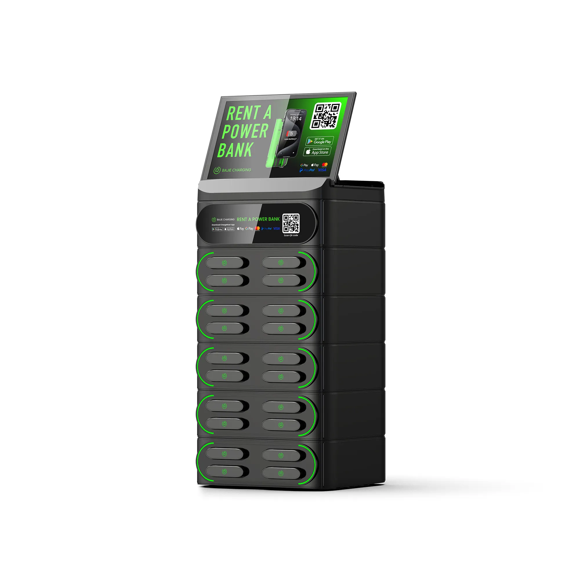 20-Slot Stackable Shared Power Bank Station​​