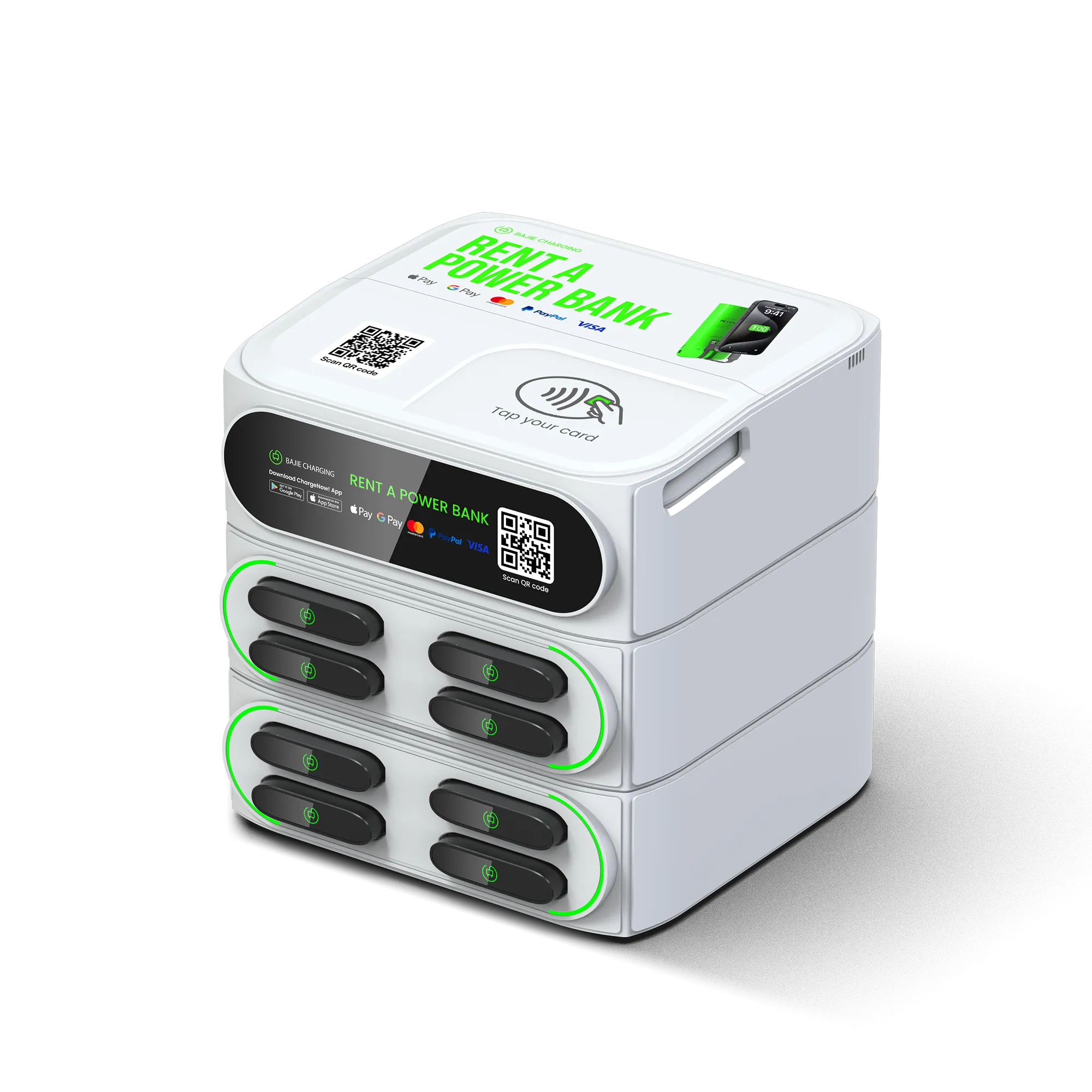 Card-swipe Mobile Phone Charging Station