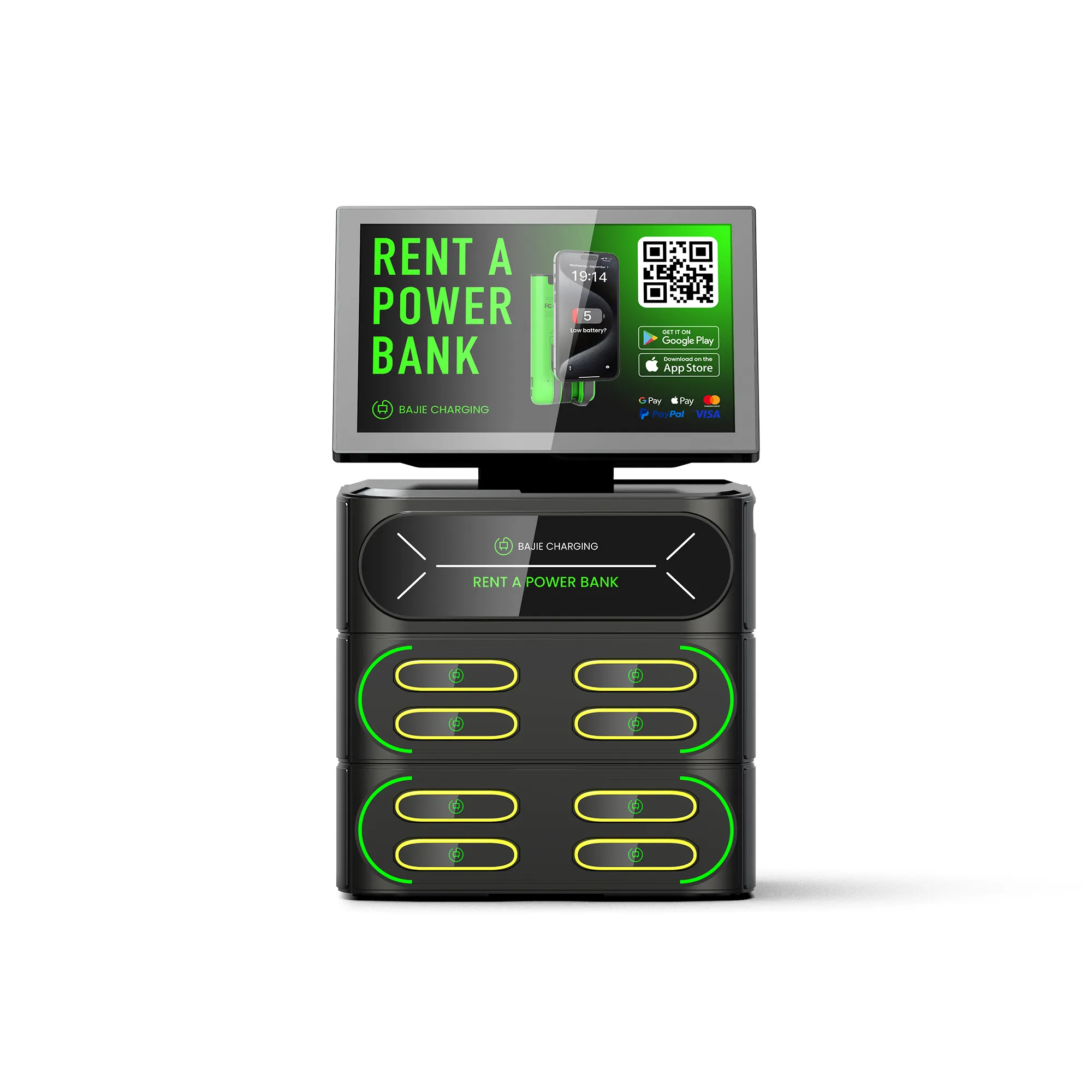 8 - Slot Card Phone Charging Lockers