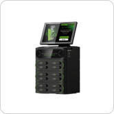 12 slots power bank station with screen& stackble（Optional Touchable）