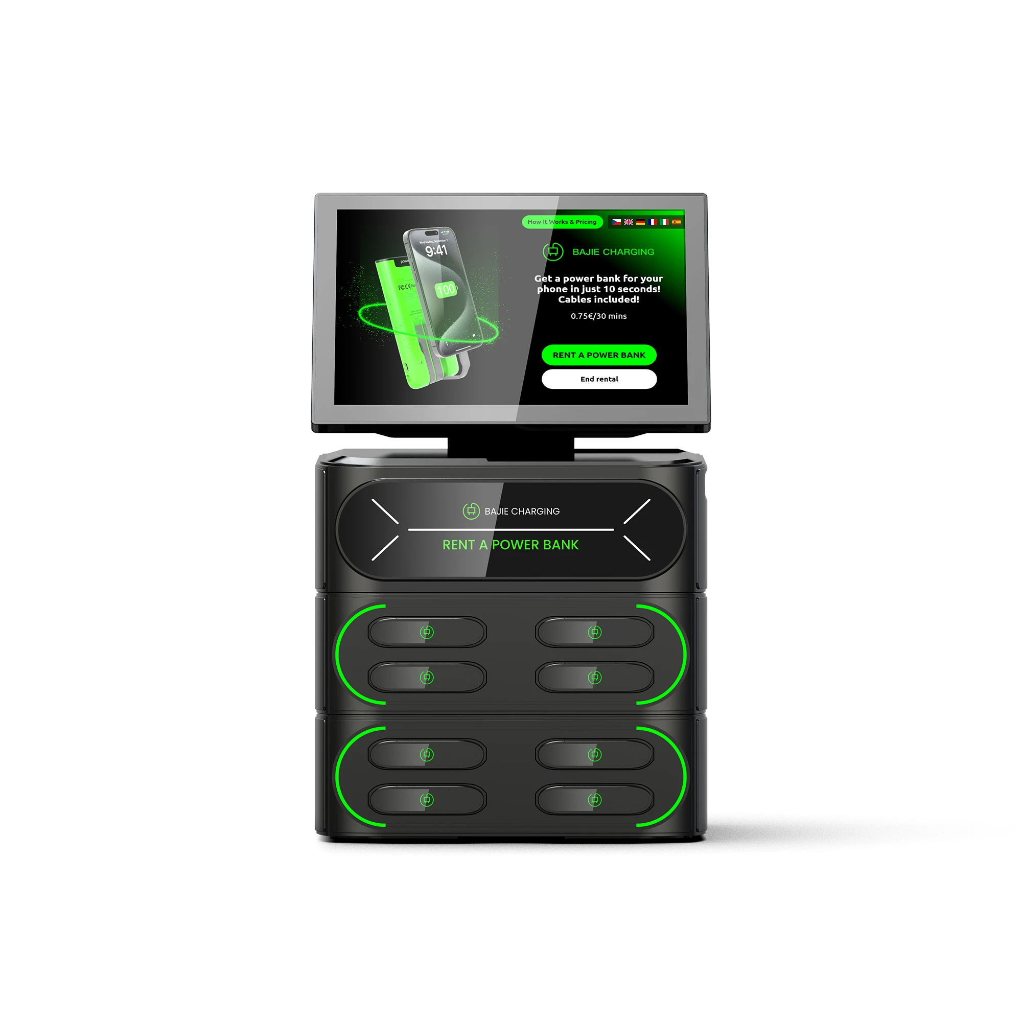 8-Slot charging Station + Touch & POS