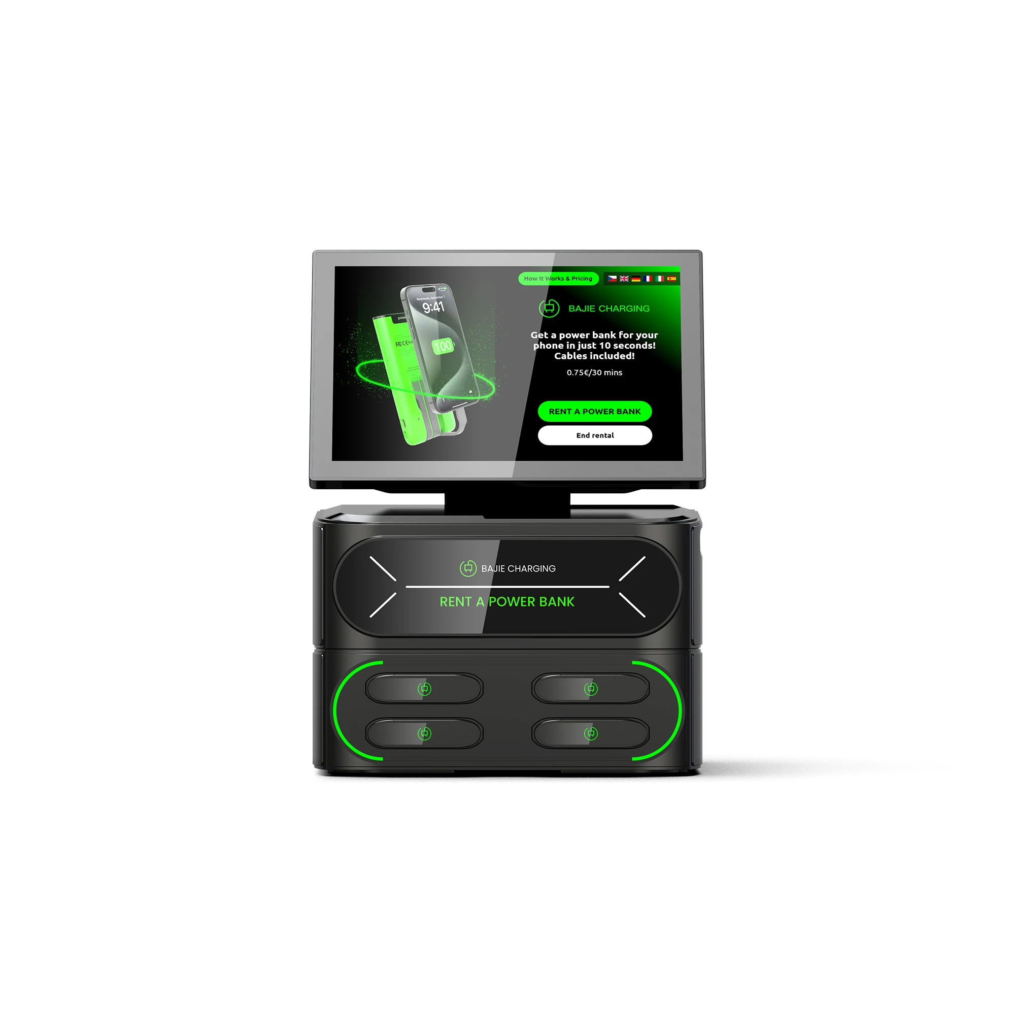 4-Slot Power Bank Station + Touch & POS