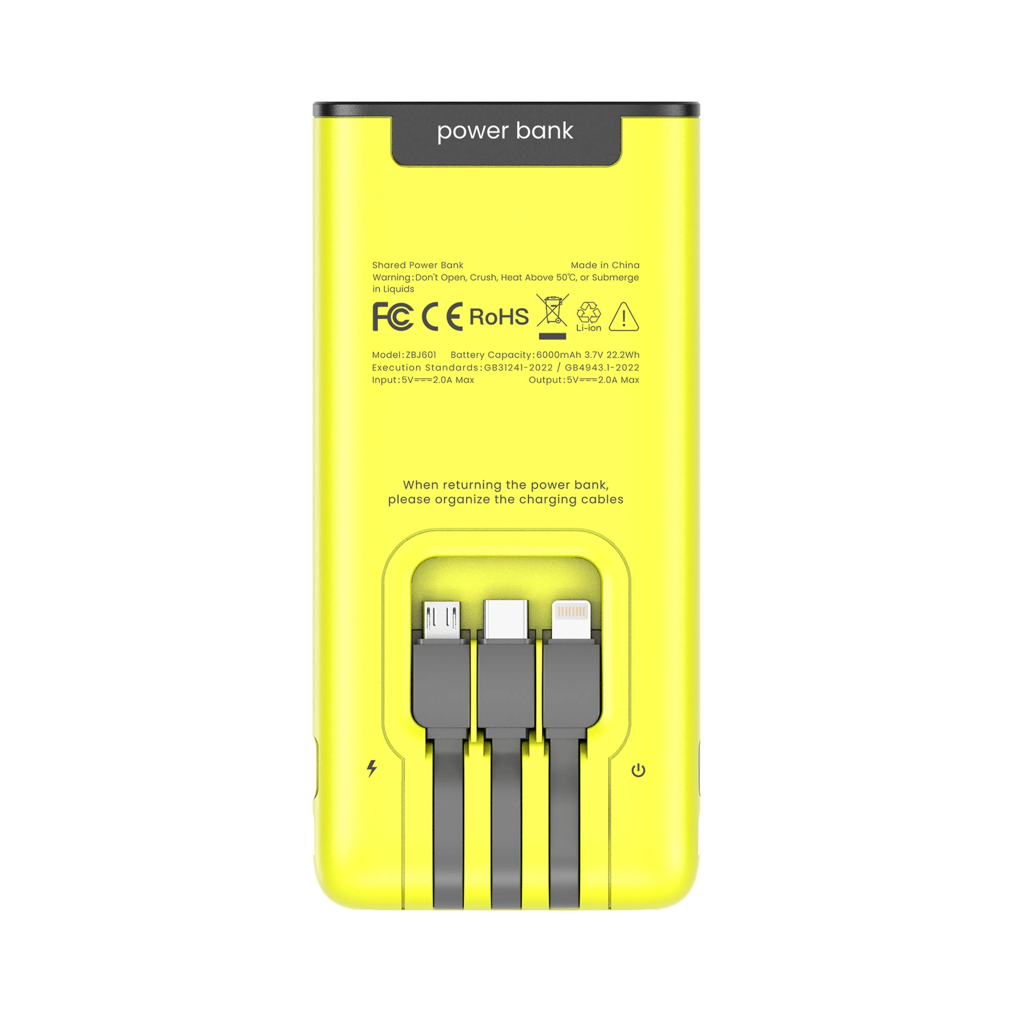 6000mAh LED Logo Power Bank