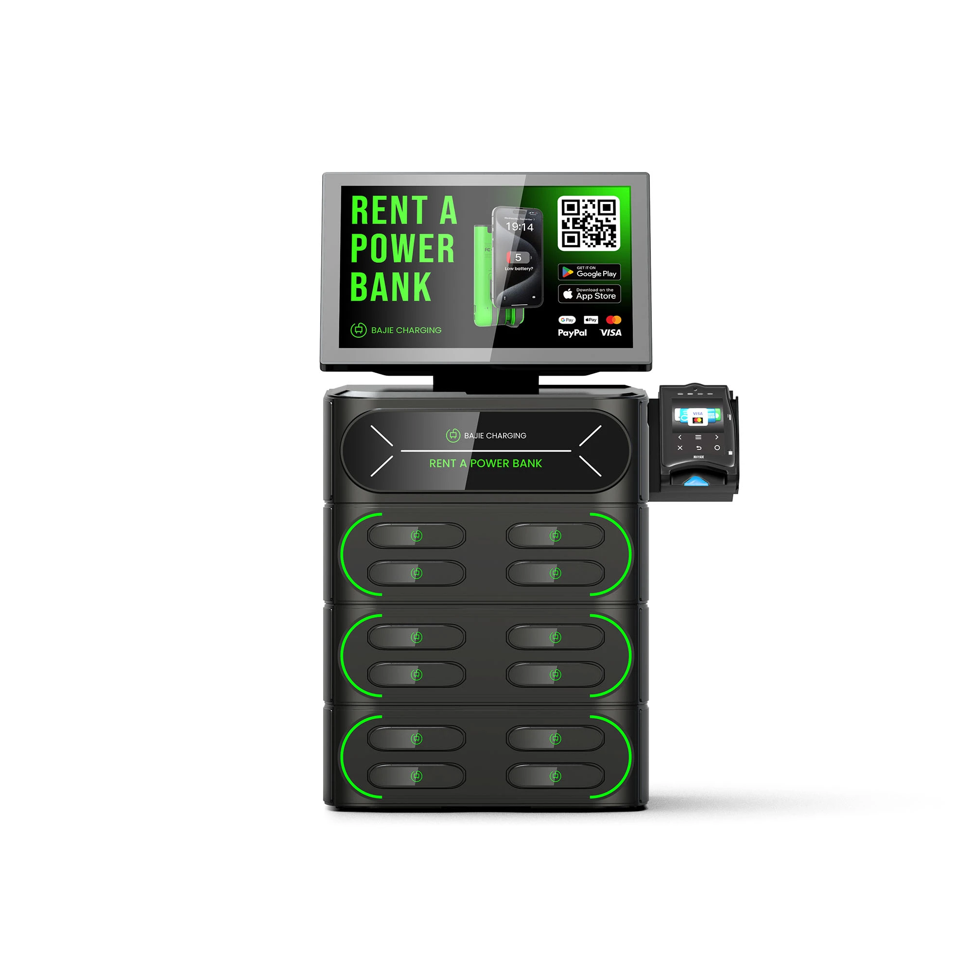 12-Slot powerbank rental station